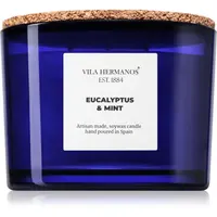 Vila Hermanos Apothecary Cobalt Blue Eucalyptus & Mint vonná svíčka 350 g
