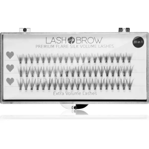 Lash Brow Premium Flare Silk Lashes umělé řasy Extra Volume 1 ks