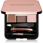 Makeup Revolution Brow Sculpt Kit sada pro dokonalé obočí odstín Brown 2.2 g