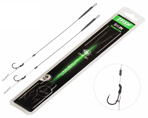 Zfish návazec skin tungsten rig 20 cm - velikost háčku 4