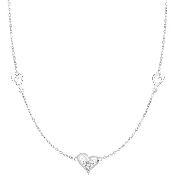 Preciosa Romantický stříbrný náhrdelník Clarity s kubickou zirkonií Preciosa 5386 00