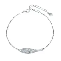 MOISS Jemný stříbrný náramek s andělským křídlem B0000903