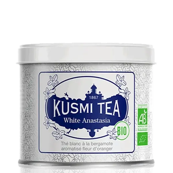 Kusmi Tea White Anastasia plechová dóza 90 g