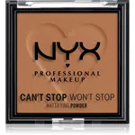 NYX Professional Makeup Can't Stop Won't Stop Mattifying Powder matující pudr odstín 08 Mocha 6 g