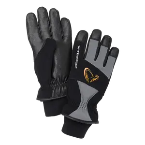 Savage gear rukavice thermo pro glove grey black - l