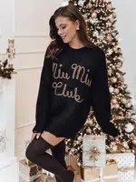 Sweter damski one size MIU MIU z napsiem czarny Dstreet