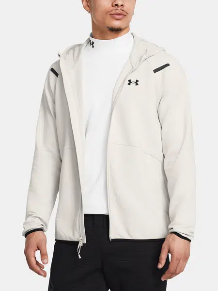 Men's sweatshirt Under Armour UA Unstoppable Flc FZ HD EU-WHT - Men's