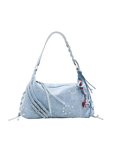 Desigual Kabelka na rameno  modrá denim