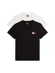 Tommy Jeans Tričko  námornícka modrá / brusnicová / čierna / biela