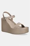 Calvin Klein sandály na klínk WEDGE 70 SNDL WEBBING LTH