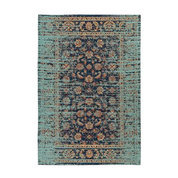 KOBEREC, 80/150 cm modrá, vícebarevná