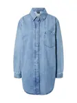 Urban Classics Košeľové šaty  modrá denim
