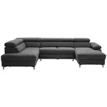 Stylife SEDACÍ SOUPRAVA, textil, barvy grafitu