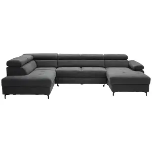 Stylife SEDACÍ SOUPRAVA, textil, barvy grafitu