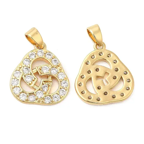 Brass Micro Pave Cubic Zirconia Pendants