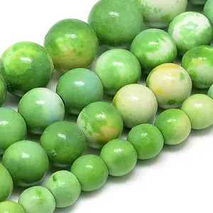 Synthetic Ocean White Jade Beads Strands