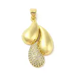 Rack Plating Brass Clear Cubic Zirconia Pendants