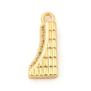 Brass Micro Pave Cubic Zirconia Pendants