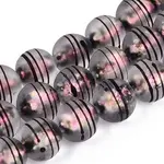 Frosted Handmade Foil Glass Beads Strands