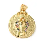 Brass Micro Pave Cubic Zirconia Pendants