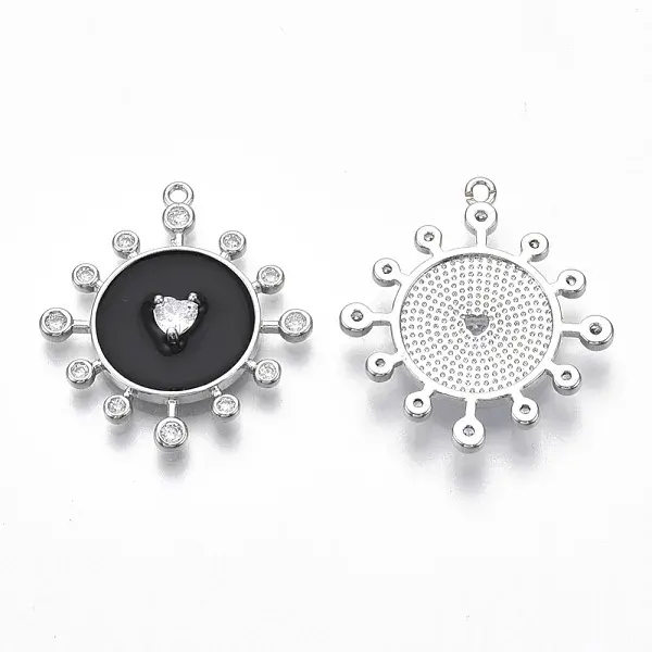 Brass Enamel Pendants