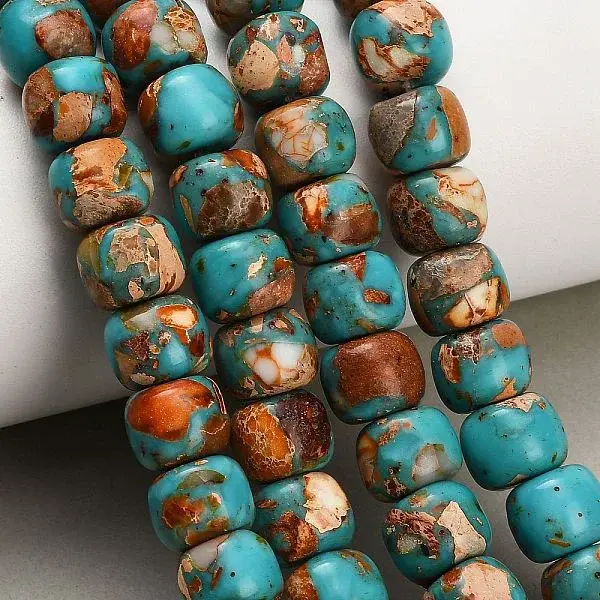 Dyed Synthetic Imperial Jasper Beads Strands