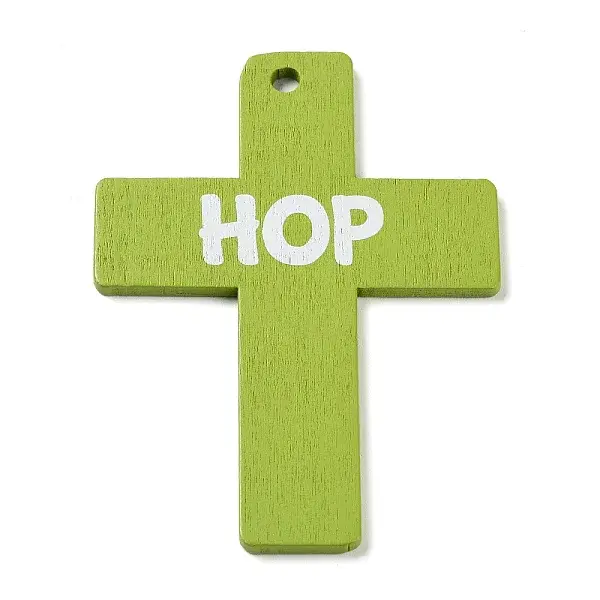 Easter Theme Single Face Printed Wood Pendants
