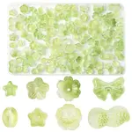 120Pcs 8 Styles Transparent Glass Beads
