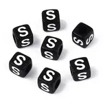 Initial Acrylic Horizontal Hole Beads
