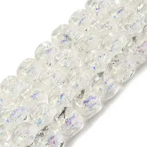 Handmade Foil Lampwork Beads Strands