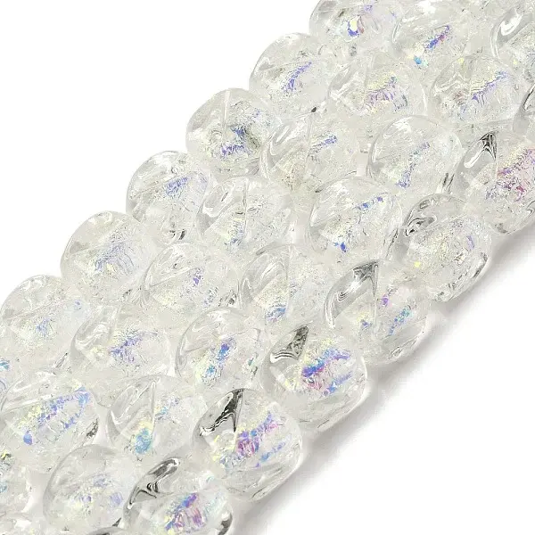 Handmade Foil Lampwork Beads Strands