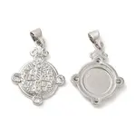 Brass Micro Pave Cubic Zirconia Pendants
