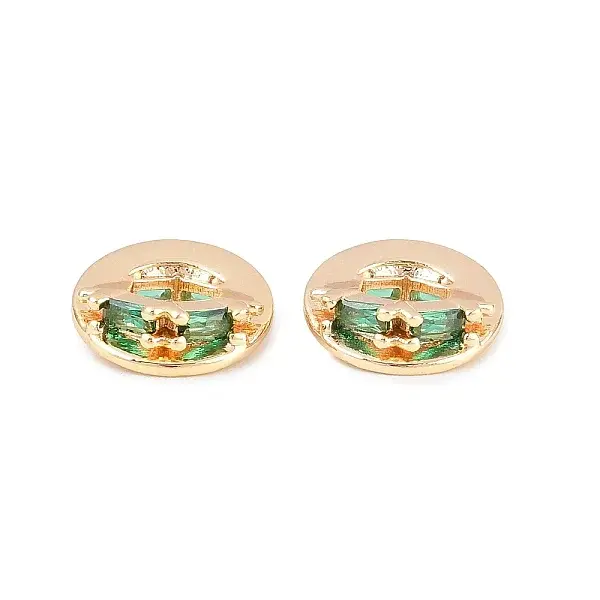 Brass Micro Pave Cubic Zirconia Pendants