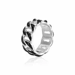 304 Stainless Steel Enamel Curb Chains Finger Rings