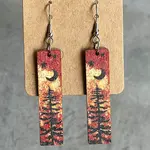 Wood Dangle Earrings