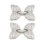 Brass Micro Pave Clear Cubic Zirconia Fold Over Clasps