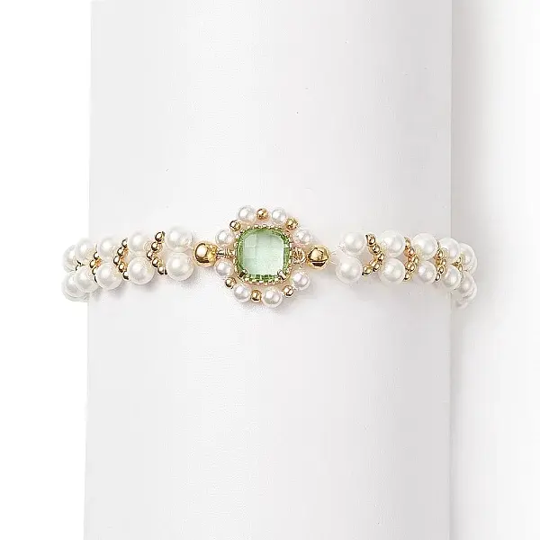 Glass & Shell Pearl Bead Bracele