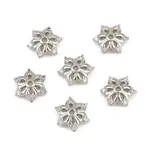 Brass Micro Pave Cubic Zirconia Bead Caps