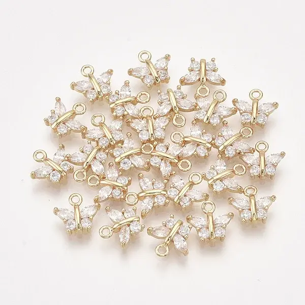 Brass Cubic Zirconia Charms