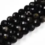 Natural Golden Sheen Obsidian Beads Strands