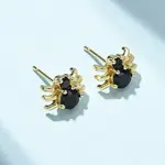Brass Micro Pave Cubic Zirconia Stud Earrings
