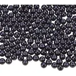 5 Strands Baking Paint Pearlized Glass Pearl Round Bead Strands