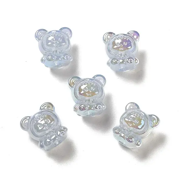 UV Plating Rainbow Iridescent Acrylic Beads