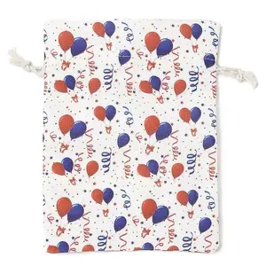 Christmas Theme Cloth Printed Storage Bags