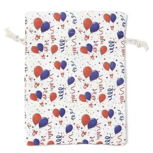 Christmas Theme Cloth Printed Storage Bags