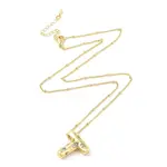 Brass Micro Pave Clear Cubic Zirconia Pendant Necklaces