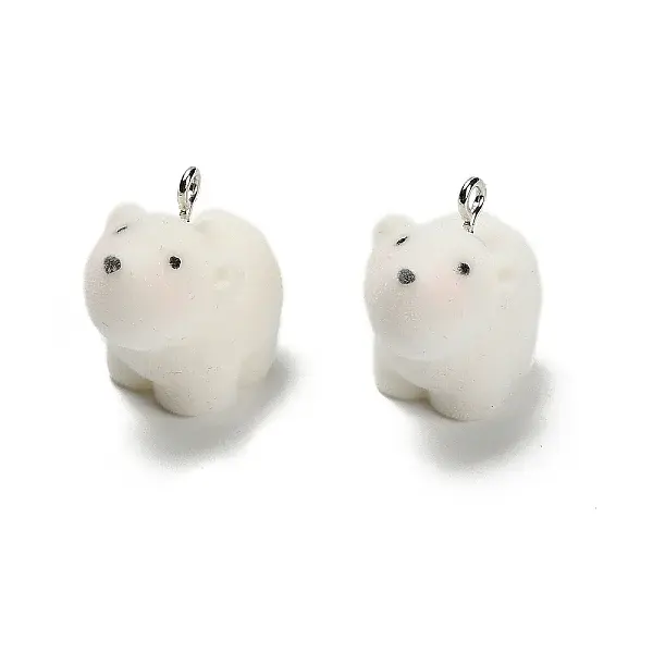 Flocky Opaque Resin Pendants