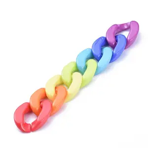 Handmade Opaque Acrylic Curb Chains