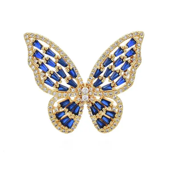 Cubic Zirconia Butterfly Open Cuff Rings