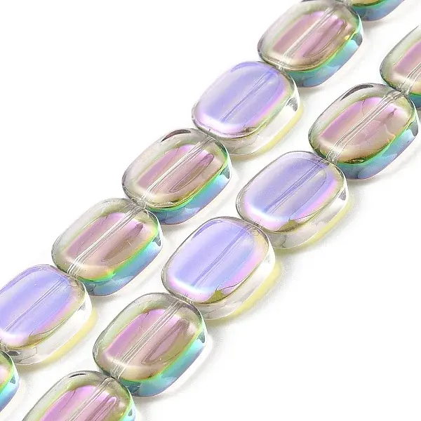 Transparent Electroplate Glass Bead Strands